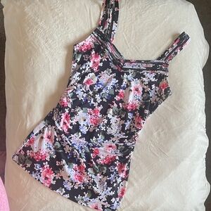 White House Black Market Multicolor Floral Top